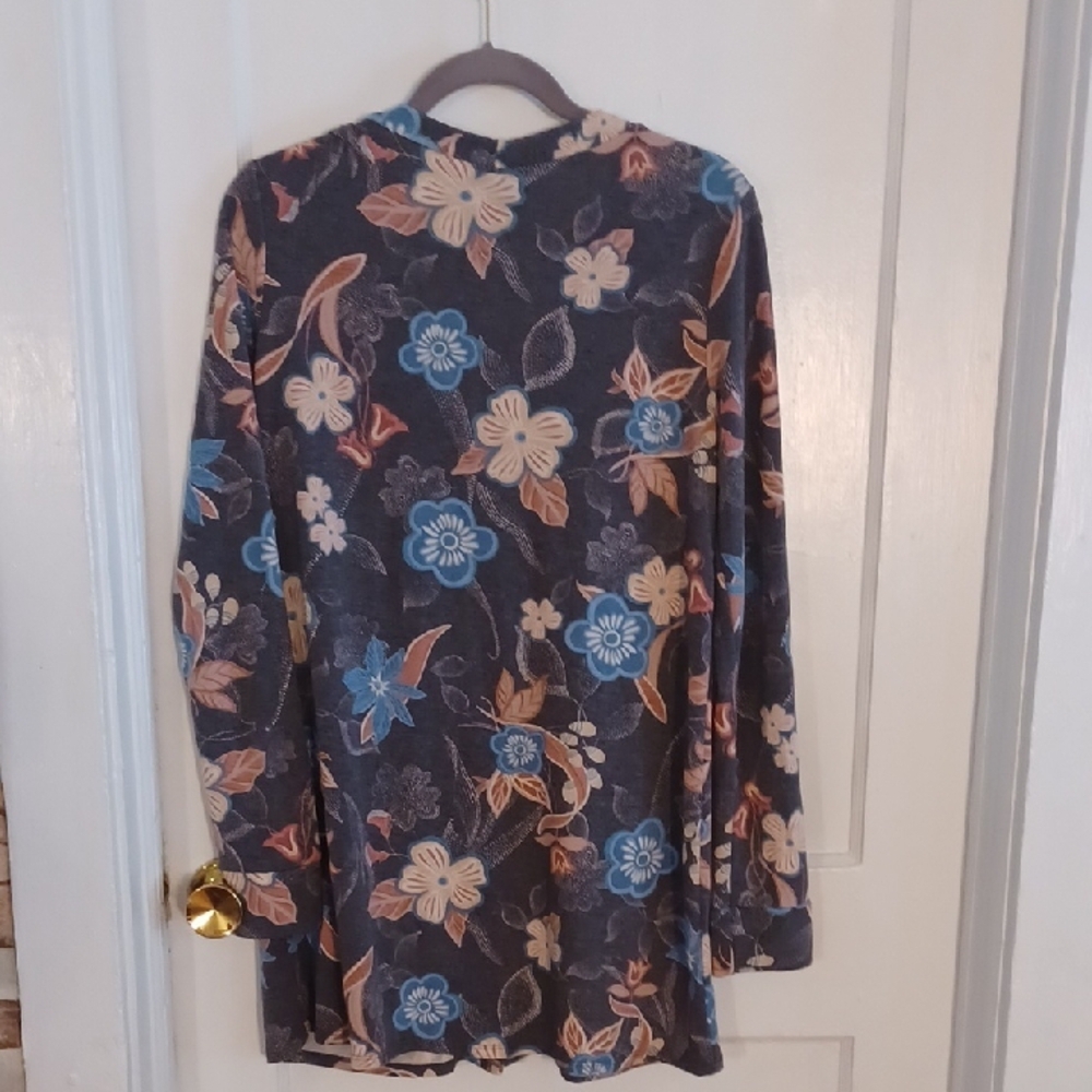 Agnes & Dora Multicolor Floral Cardigan Womens Size Medium - Picture 6 of 6